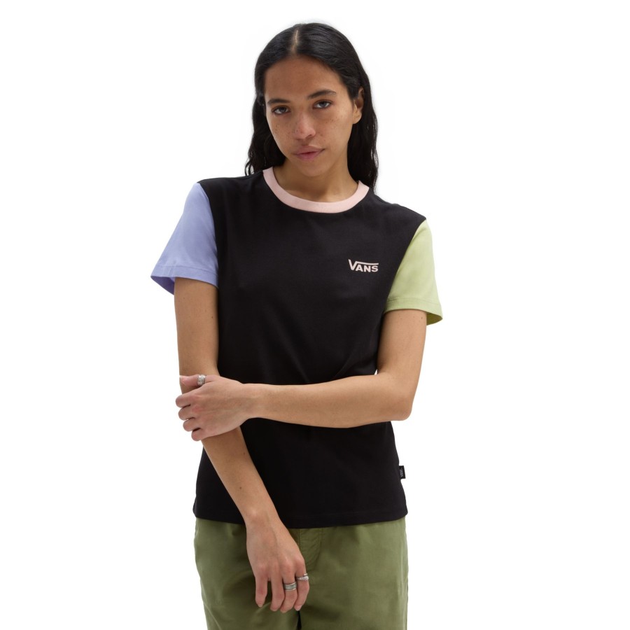 Damen Vans T-Shirts & Oberteile | Colorblock Crew T-Shirt Multicolour