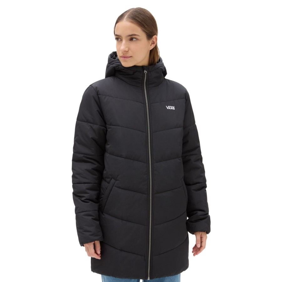 Damen Vans Jacken & Mantel | Foundry Long Mte Jacke Schwarz