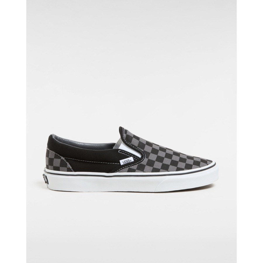 Damen Vans Slip-On-Schuhe | Checkerboard Classic Slip-On Schuhe Schwarz, Grau