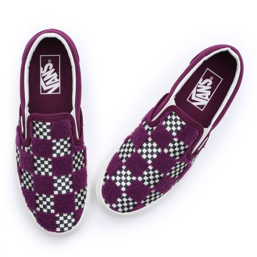 Damen Vans Slip-On-Schuhe | Tufted Check Classic Slip-On Schuhe Violett