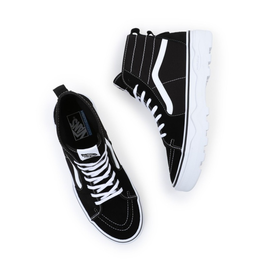 Damen Vans Plateauschuhe | Sentry Sk8-Hi Wc Schuhe Schwarz