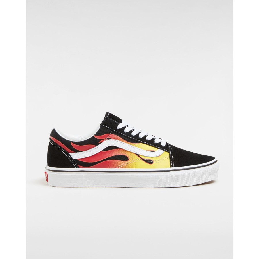 Damen Vans Classics | Flame Old Skool Schuhe Schwarz