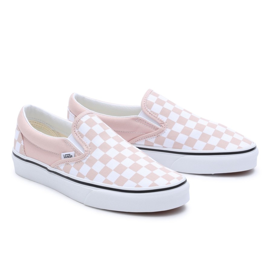 Damen Vans Slip-On-Schuhe | Checkerboard Color Theory Classic Slip-On Schuhe Rosa