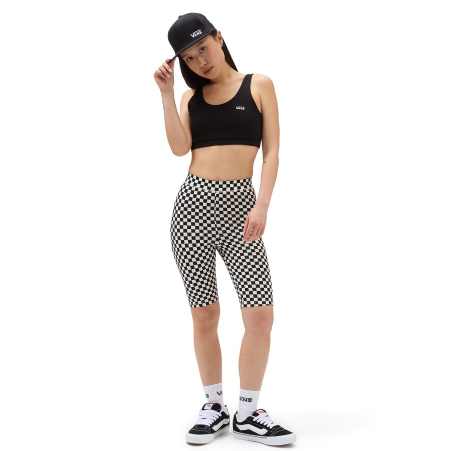 Damen Vans Leggings & Shorts | Flying V Print Legging Shorts Schwarz, Weis