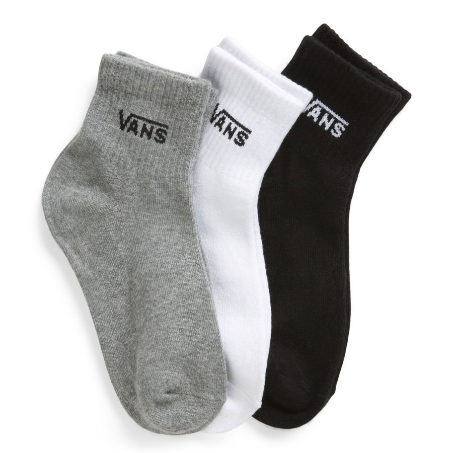 Damen Vans Socken | Half Crew Socken (3 Paar) Schwarz, Grau