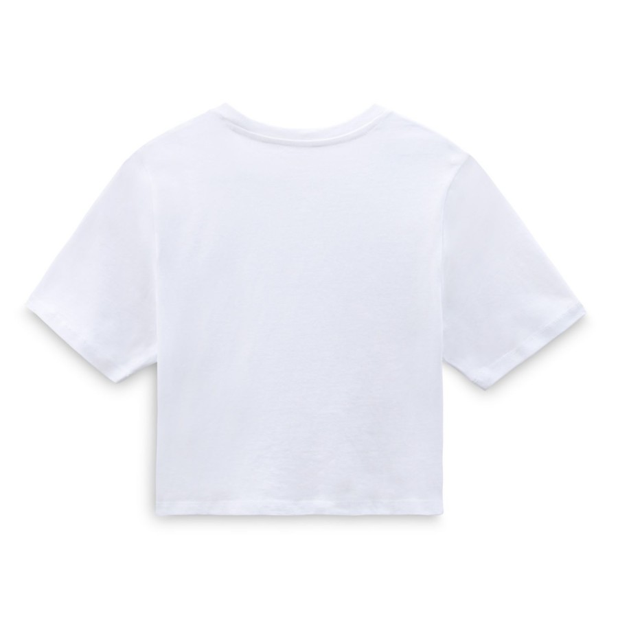 Damen Vans T-Shirts & Oberteile | Flying V Crop Crew Sport T-Shirt Weis