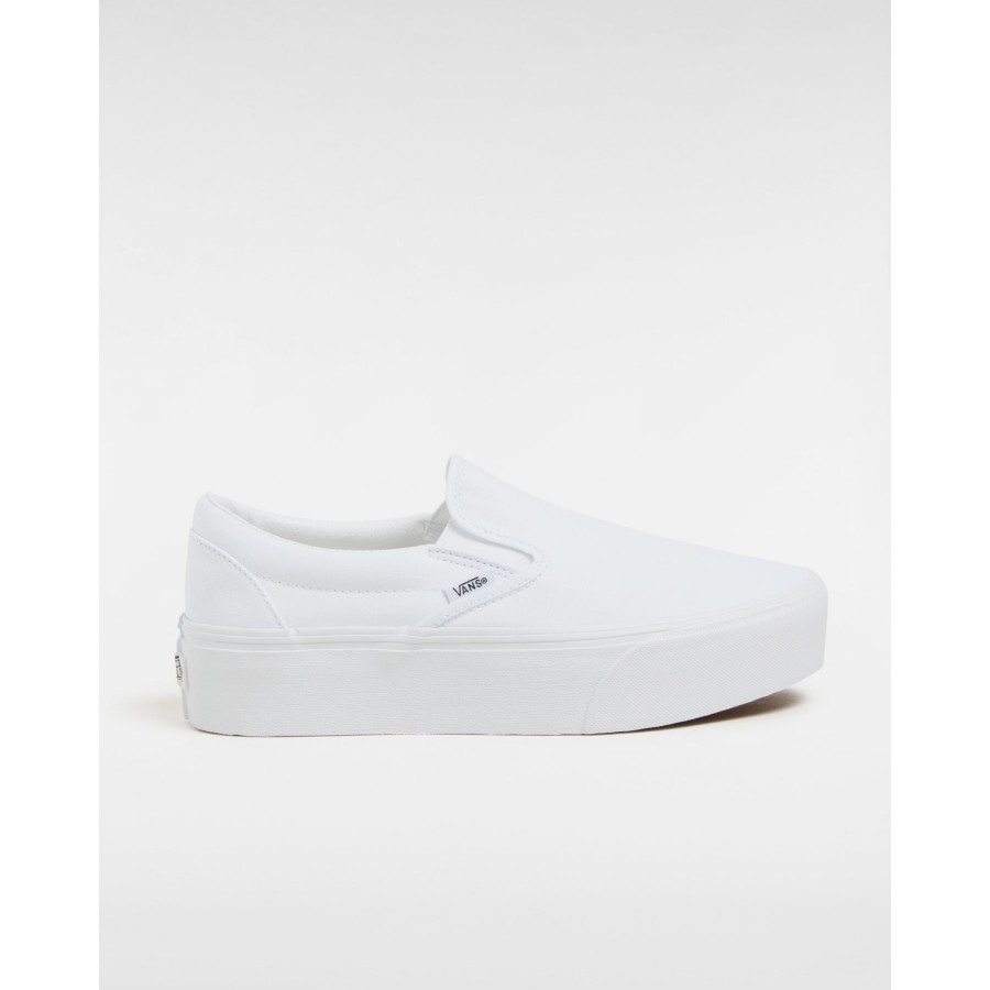 Damen Vans Classics | Classic Slip-On Stackform Schuhe Weis