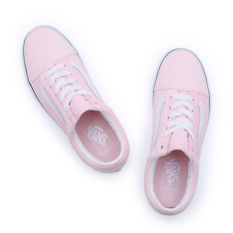 Damen Vans Low-Top Sneaker | Mini Cord Old Skool Schuhe Rosa