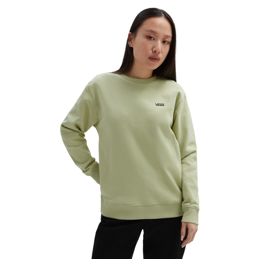 Damen Vans Kapuzenpullover & Pullover | Flying V Boyfriend Fit Crew Sweatshirt Grun