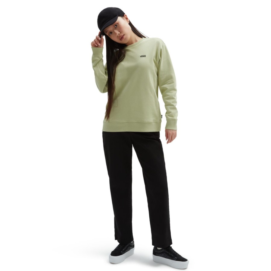 Damen Vans Kapuzenpullover & Pullover | Flying V Boyfriend Fit Crew Sweatshirt Grun