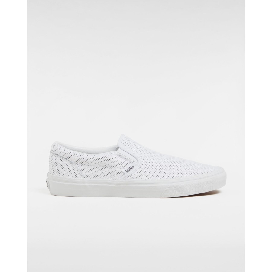 Damen Vans Slip-On-Schuhe | Classic Slip-On Lederschuhe Weis