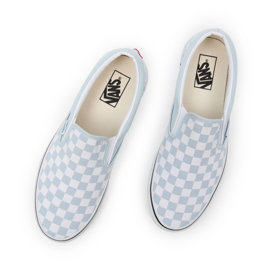 Damen Vans Slip-On-Schuhe | Checkerboard Classic Slip-On Schuhe Blau