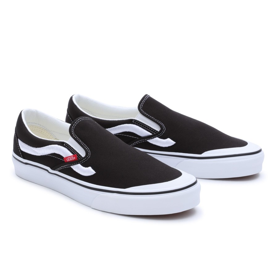 Damen Vans Classics | Classic Slip-On 138 Sidestripe Schuhe Schwarz