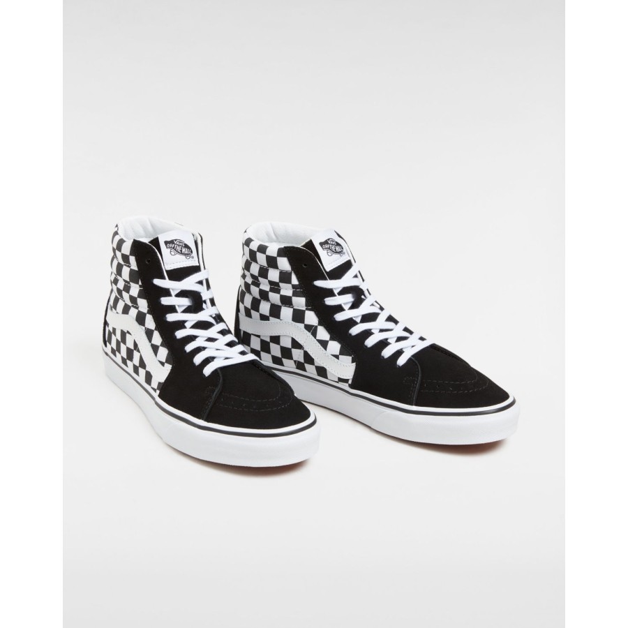 Damen Vans High-Top-Schuhe | Checkerboard Sk8-Hi Schuhe Schwarz