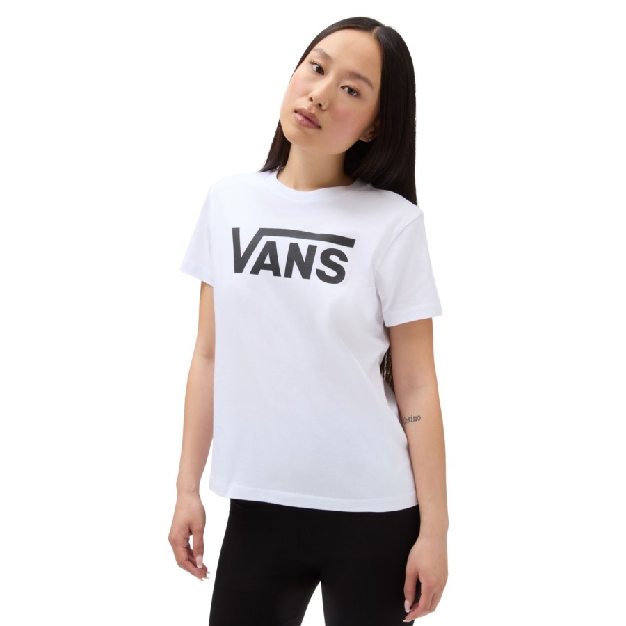 Damen Vans T-Shirts & Oberteile | Flying V Rundhals-T-Shirt Weis