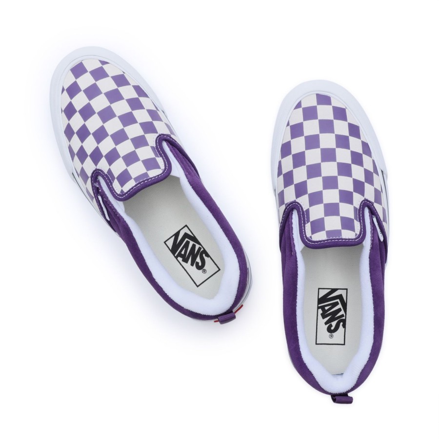 Damen Vans Slip-On-Schuhe | Knu Slip Checkerboard Schuhe Weis, Violett