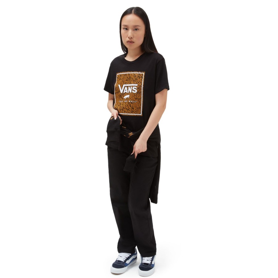 Damen Vans T-Shirts & Oberteile | Animash Boyfriend Fit T-Shirt Schwarz