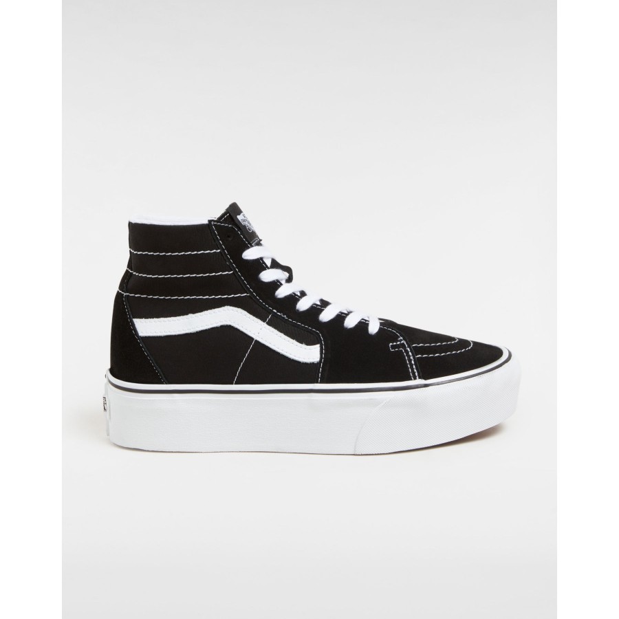 Damen Vans Plateauschuhe | Sk8-Hi Tapered Stackform Schuhe Schwarz