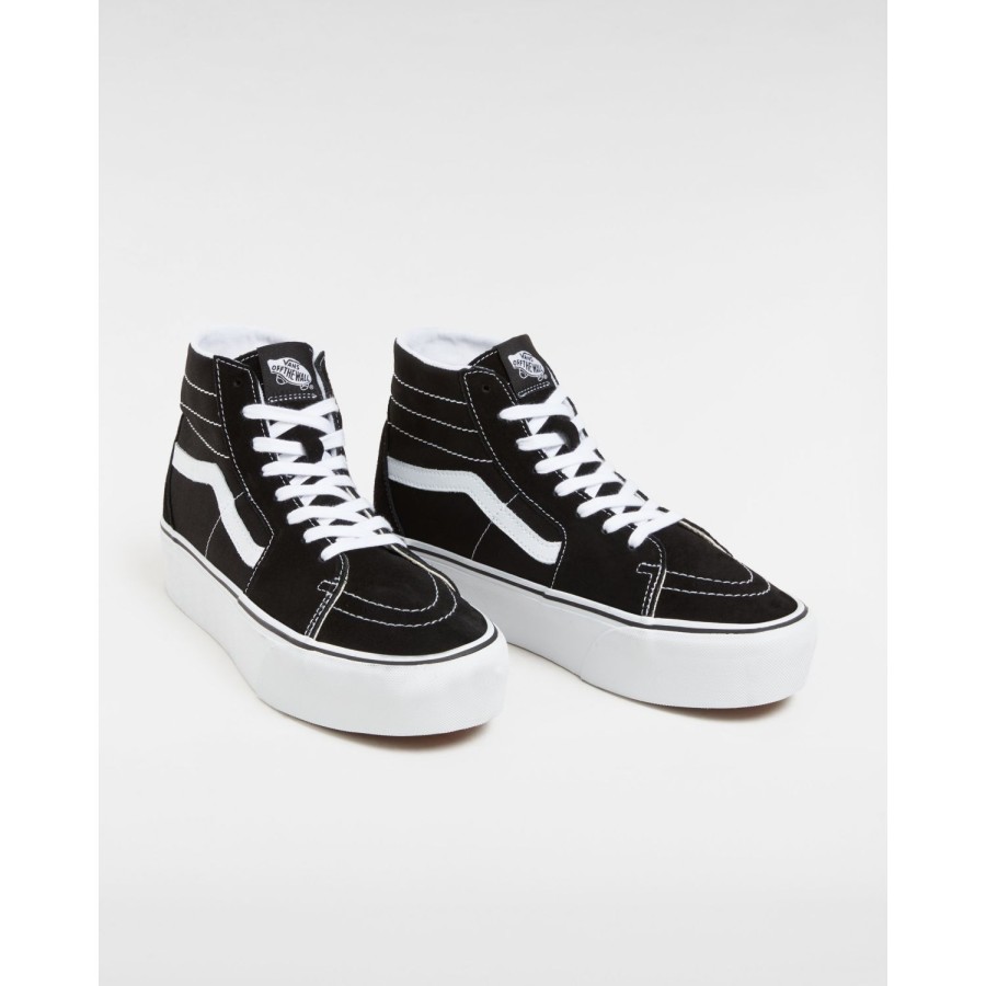 Damen Vans Plateauschuhe | Sk8-Hi Tapered Stackform Schuhe Schwarz